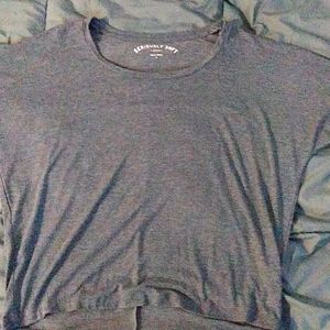 Three quarter length sleeve grey shirt